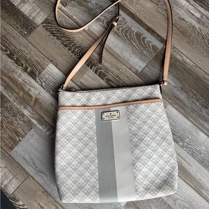 Kate Spade White and Gray Crossbody Bag